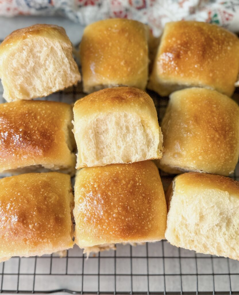 soft sourdough dinner rolls