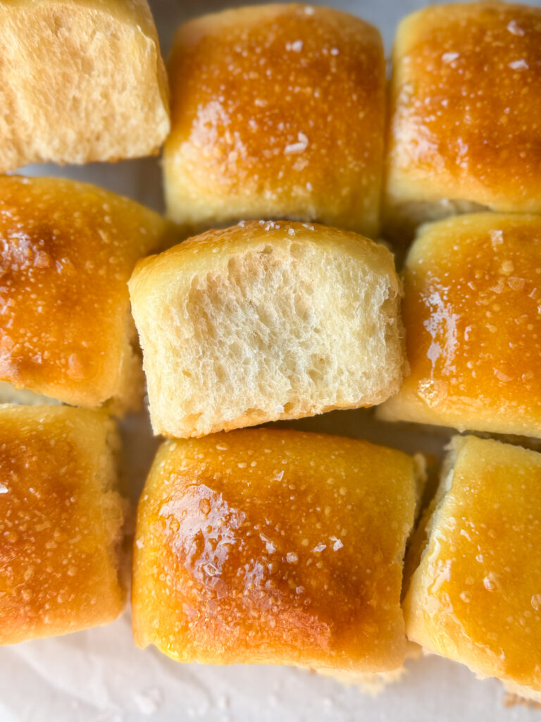 soft sourdough dinner rolls