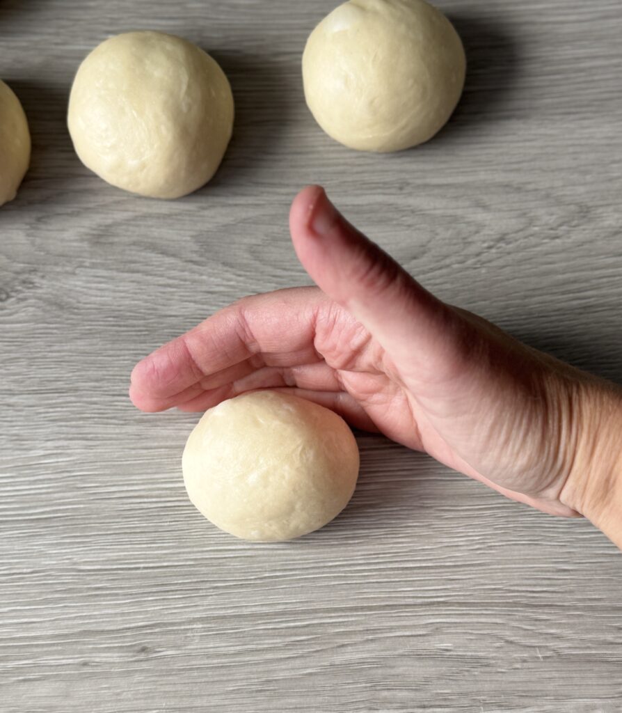 shaping dinner rolls
