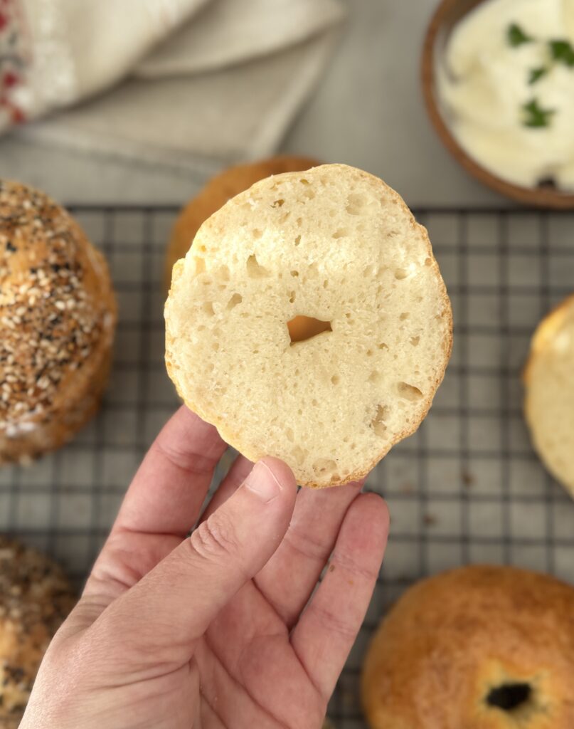 sourdough protein bagels