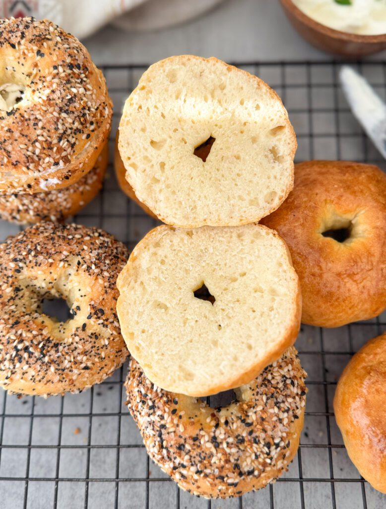 sourdough protein discard bagels