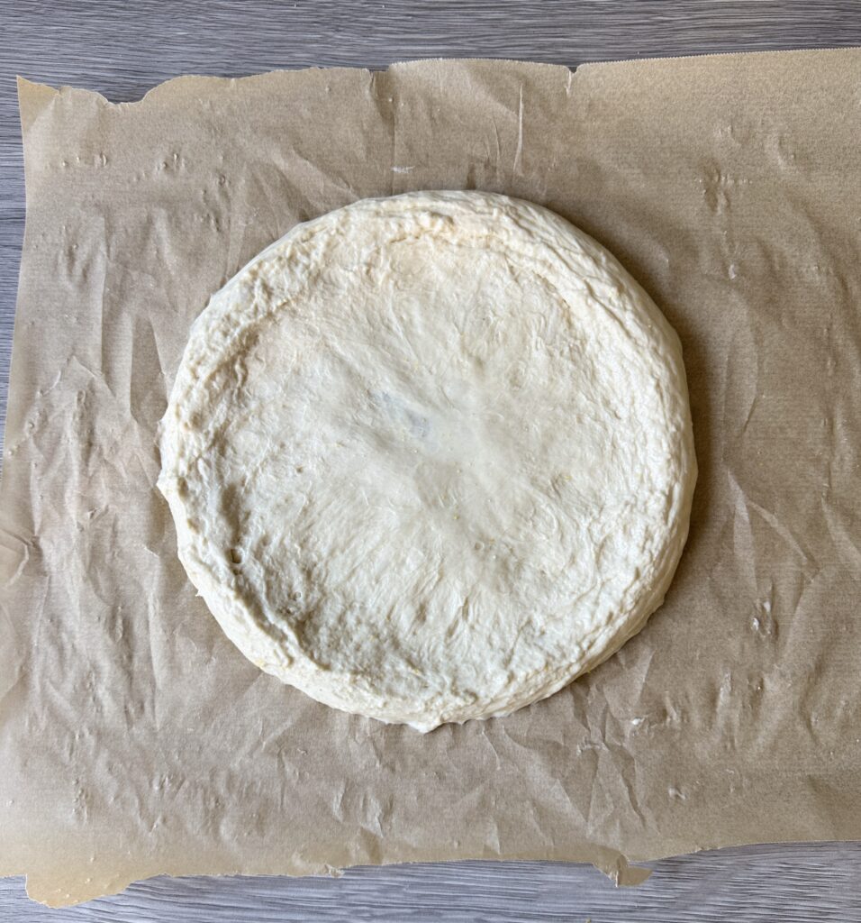 shaped sourdough pizza crust