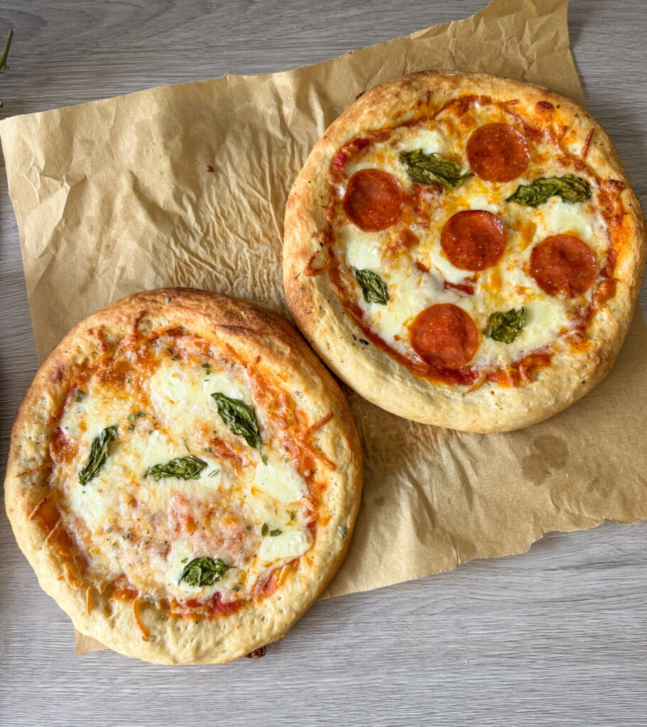 baked sourdough pizza