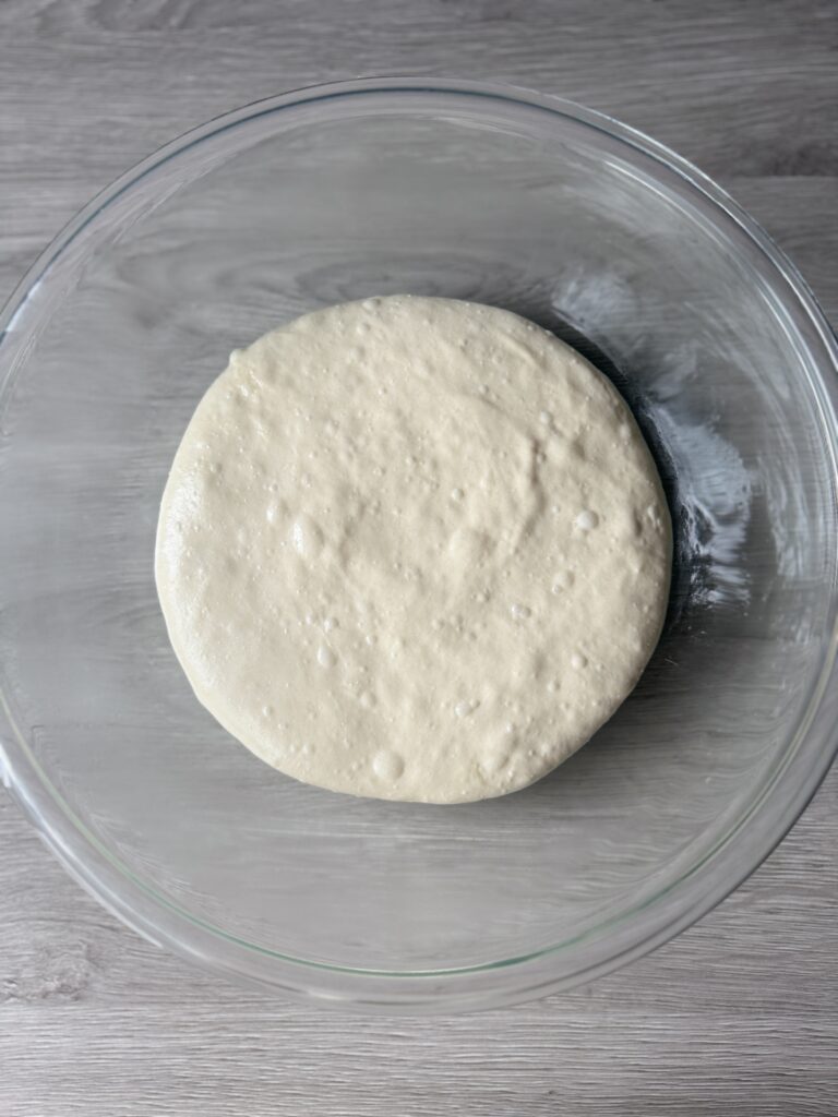 proofed pizza dough