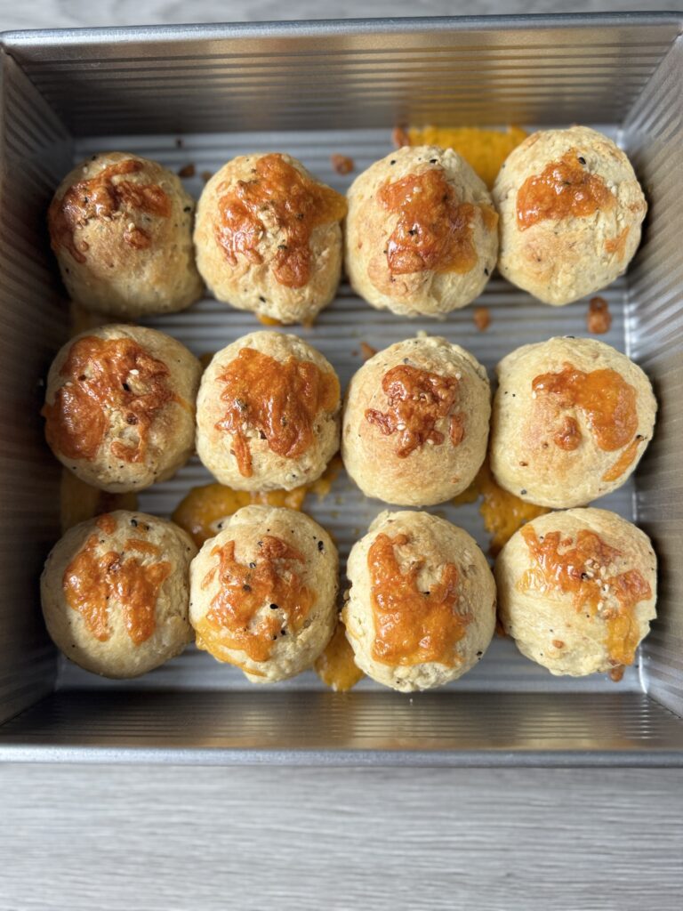 everything bagel biscuit bombs baked