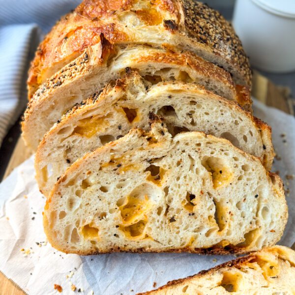 everything bagel sourdough bread