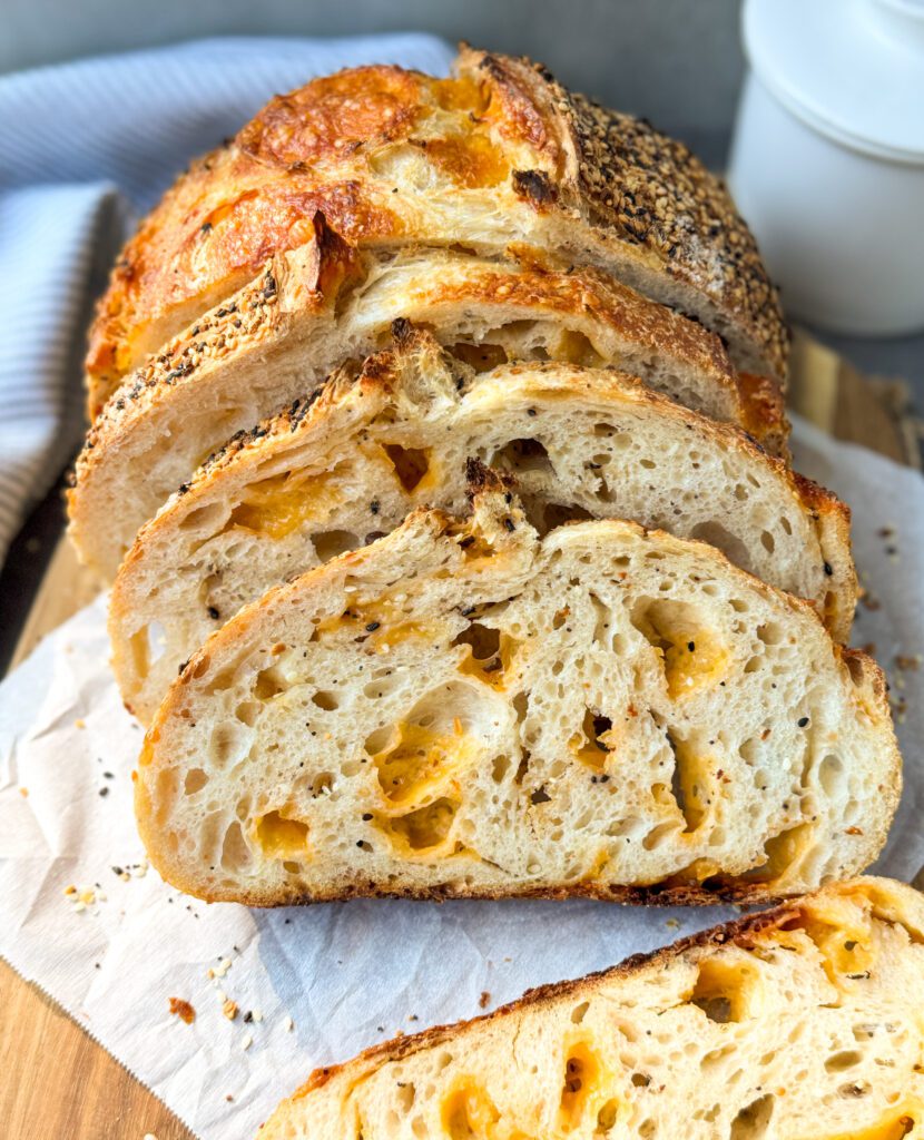 everything bagel sourdough bread