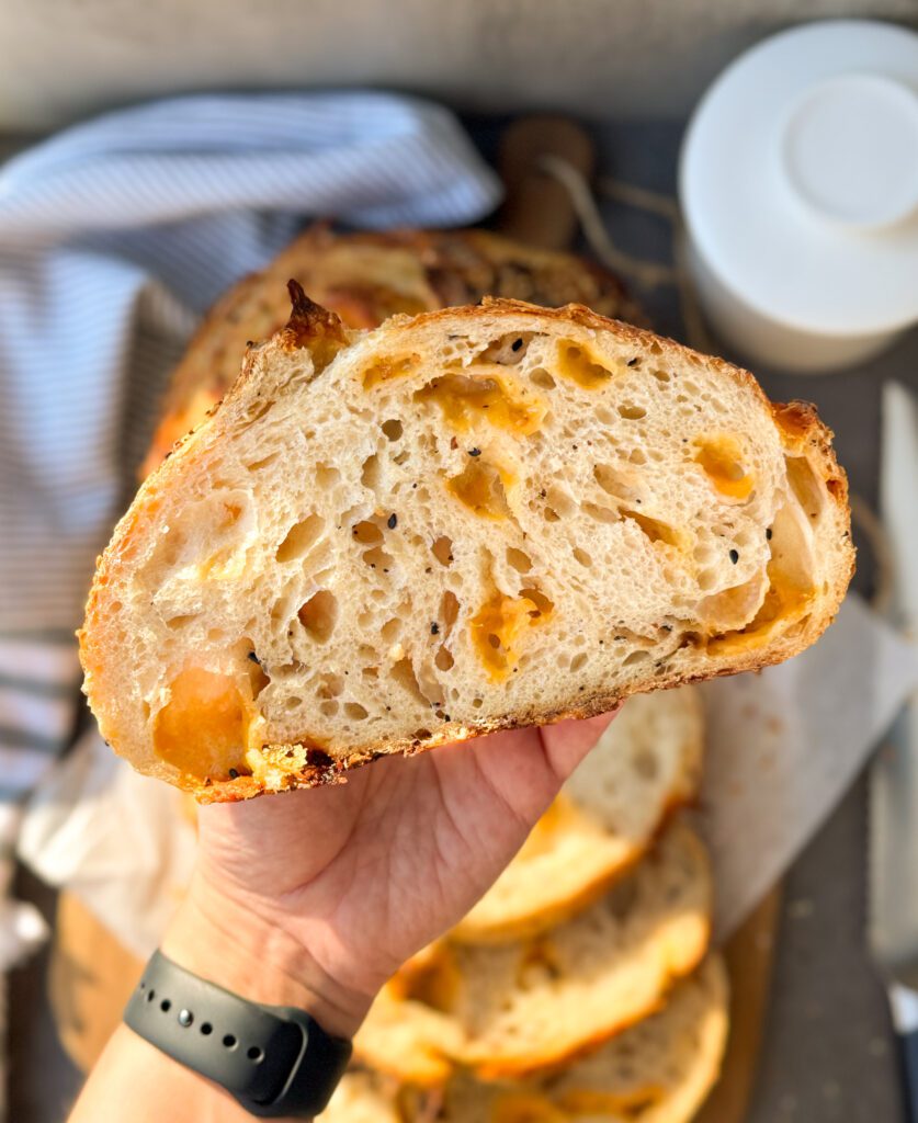 everything bagel sourdough bread