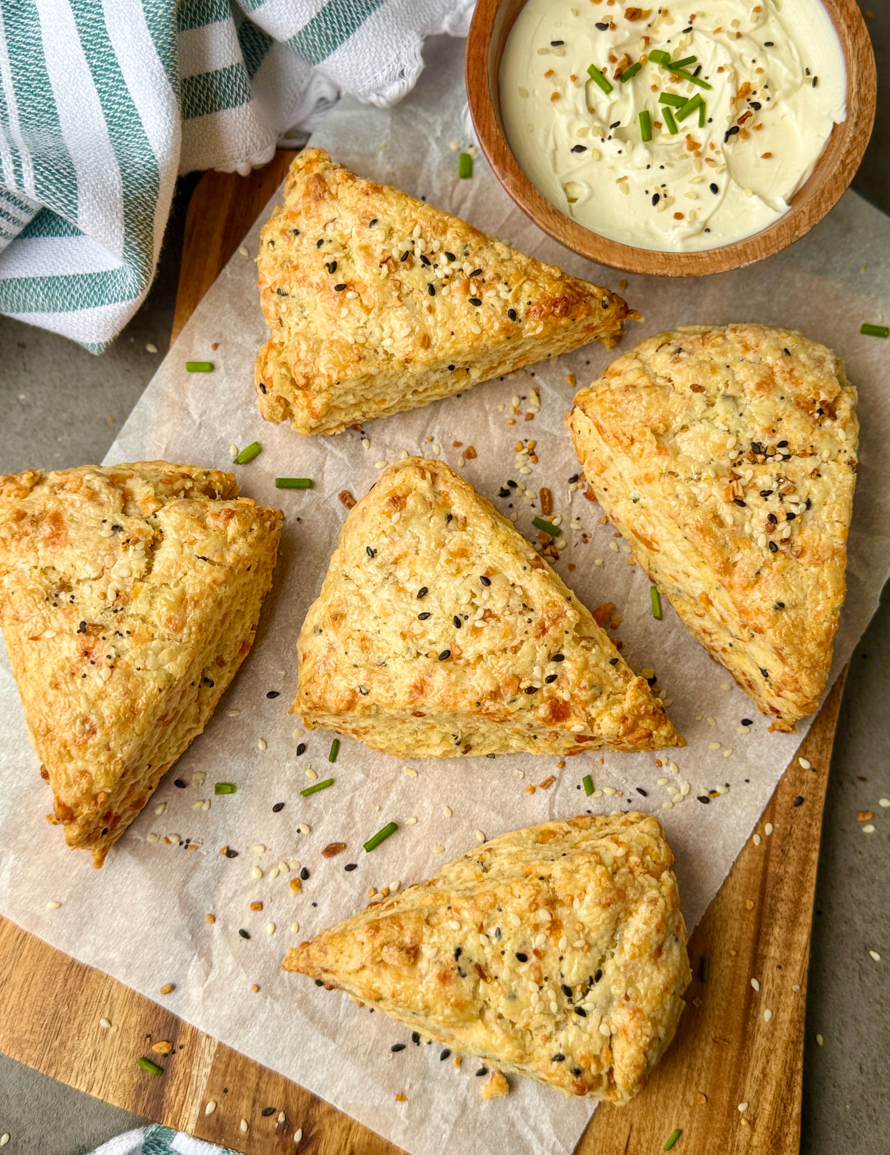 main everything bagel sourdough scones