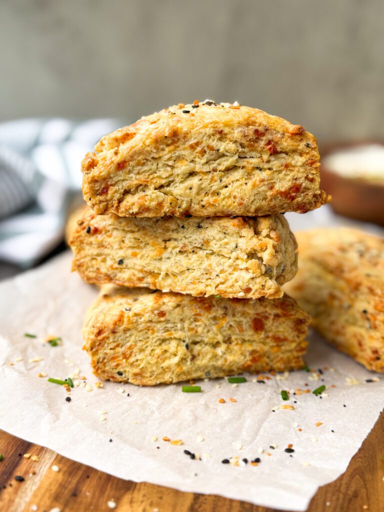 everything bagel sourdough scones