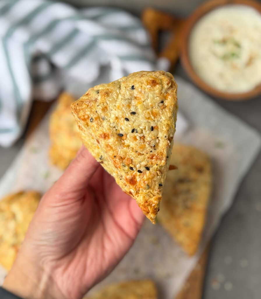 everything bagel sourdough scones