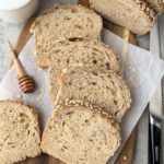 honey wheat sourdough sandwich bread