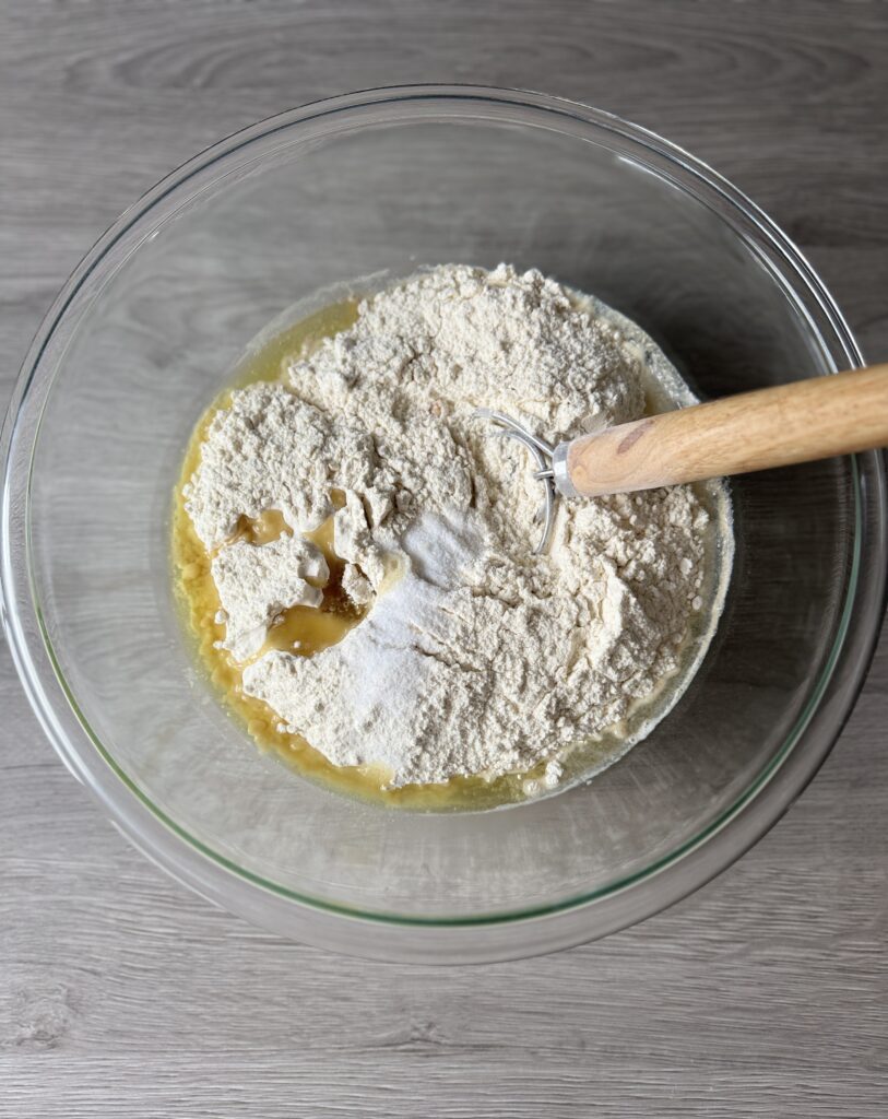 mixing honey whole what sourdough bread