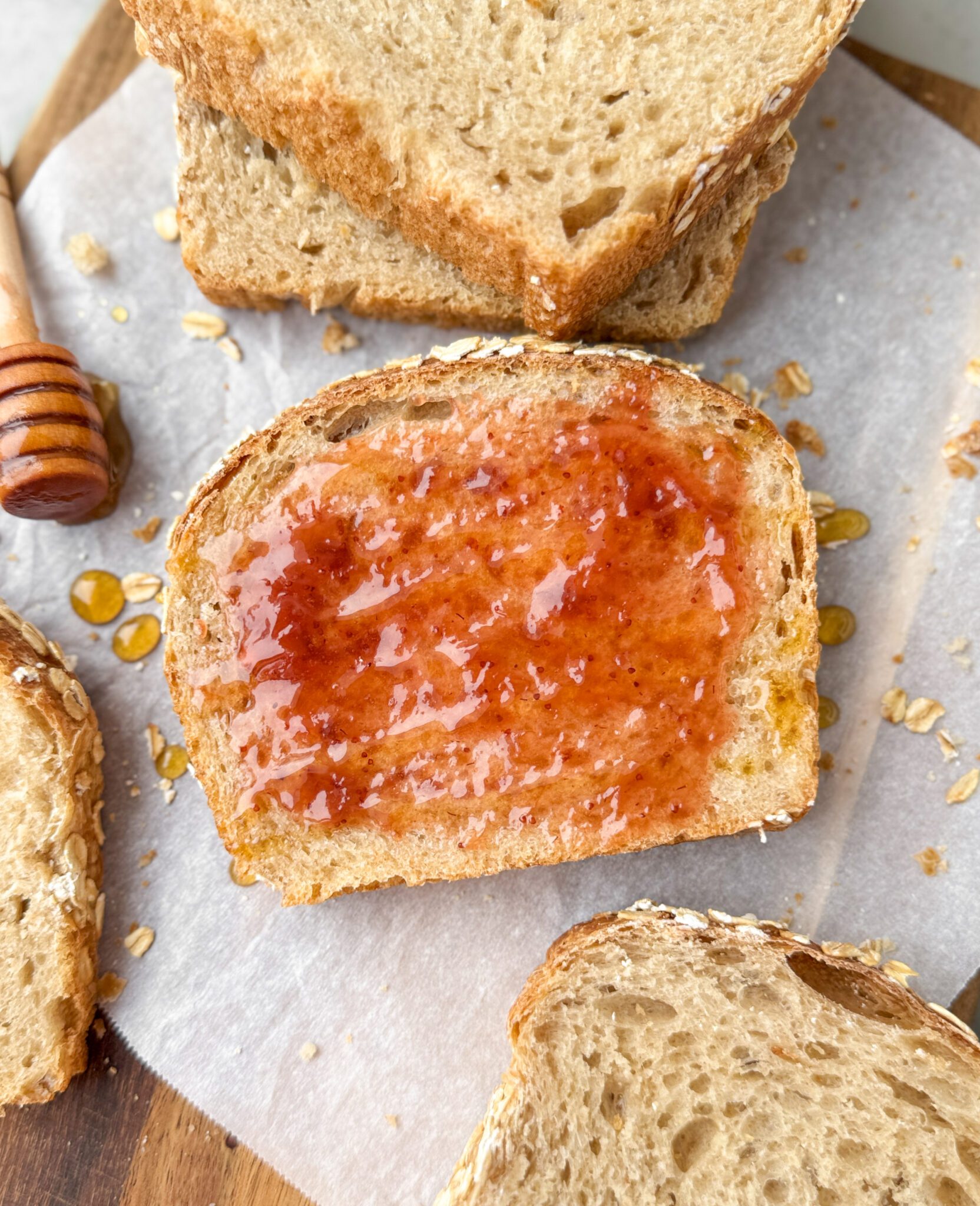 Honey Wheat Sourdough Sandwich Bread Overnight Recipe Healing Slice