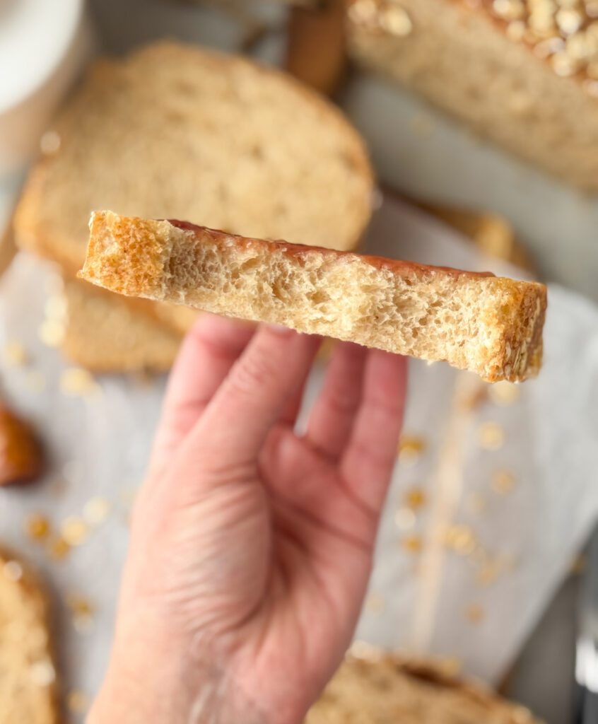 honey wheat sourdough sandwich loaf slice