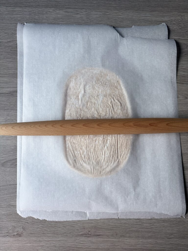 rolling cracker dough out