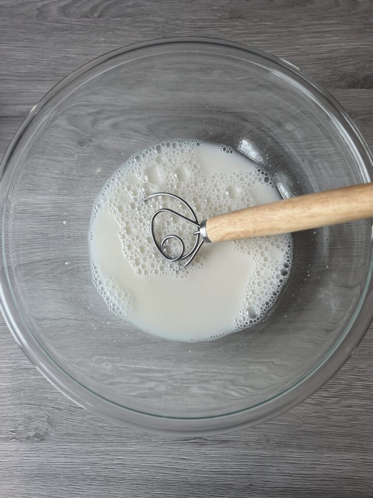 mixing simple sourdough recipe