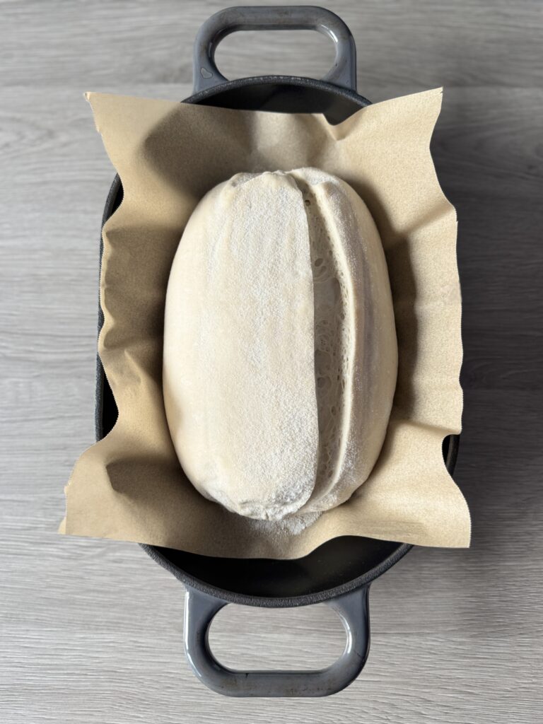 scored simple sourdough bread