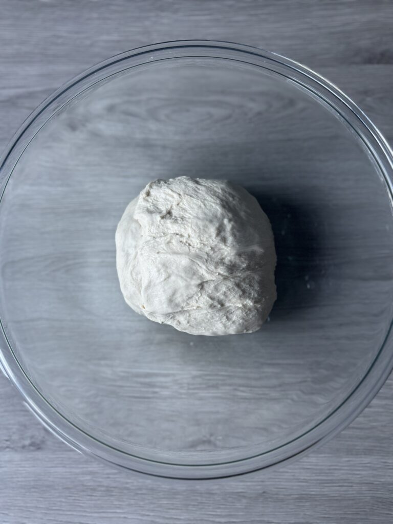 stretch and folded dough simple sourdough