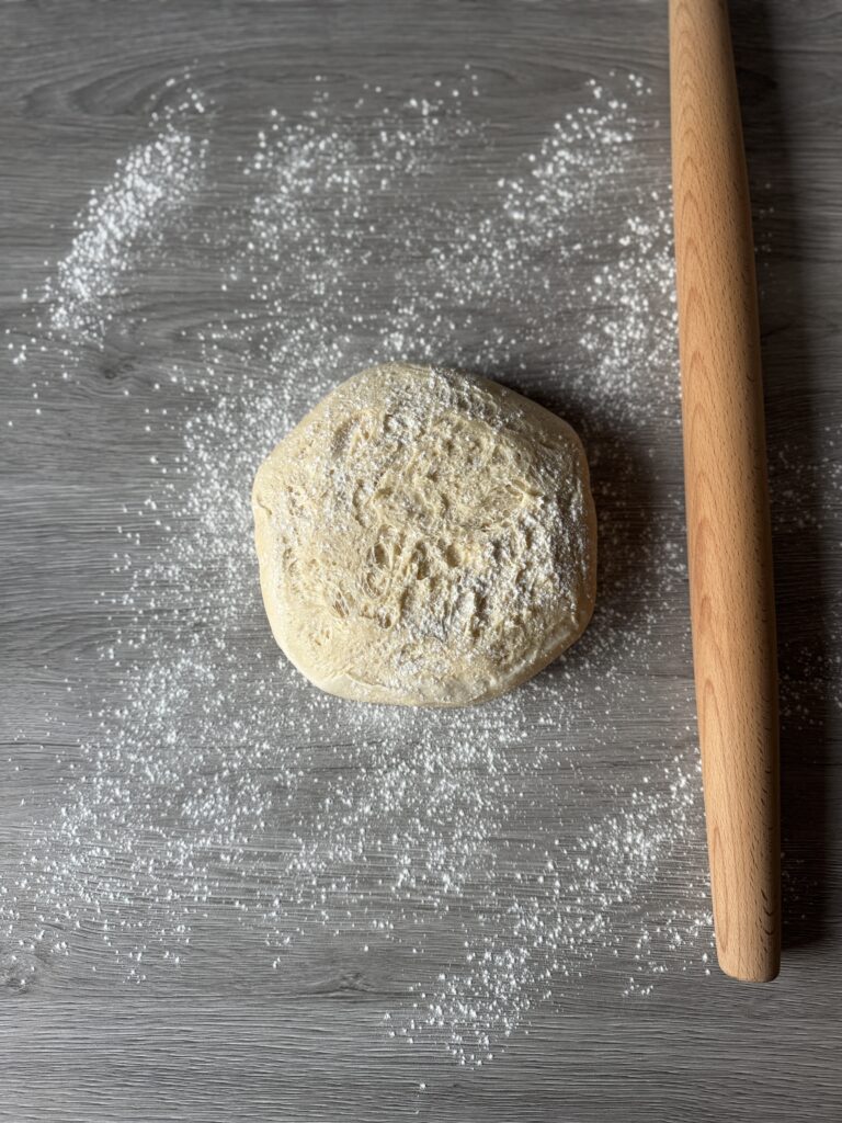 shaping sourdough cinnamon rolls