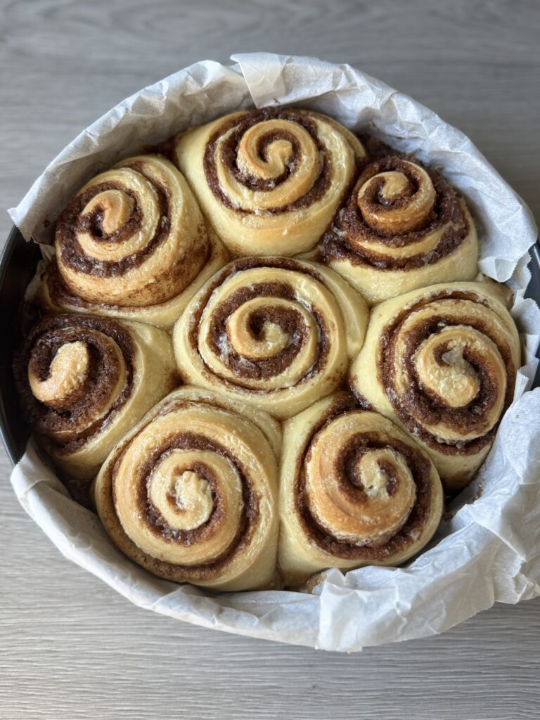 baked sourdough cinnamon rolls