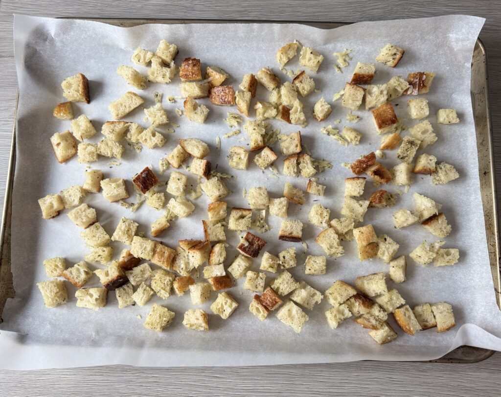 pre-baked sourdough croutons