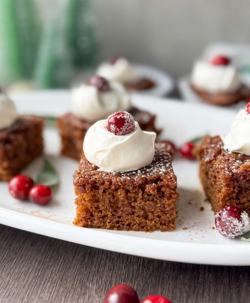 sourdough gingerbread cake slice