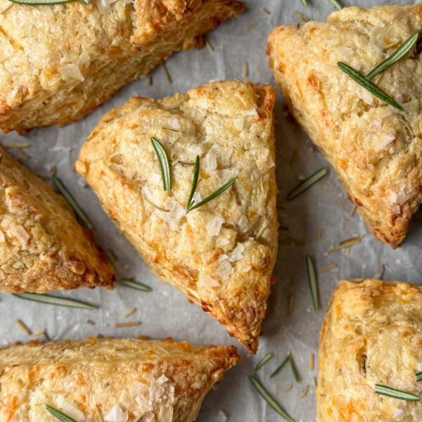 Sourdough Cheddar Rosemary Scones (with Greek Yogurt)