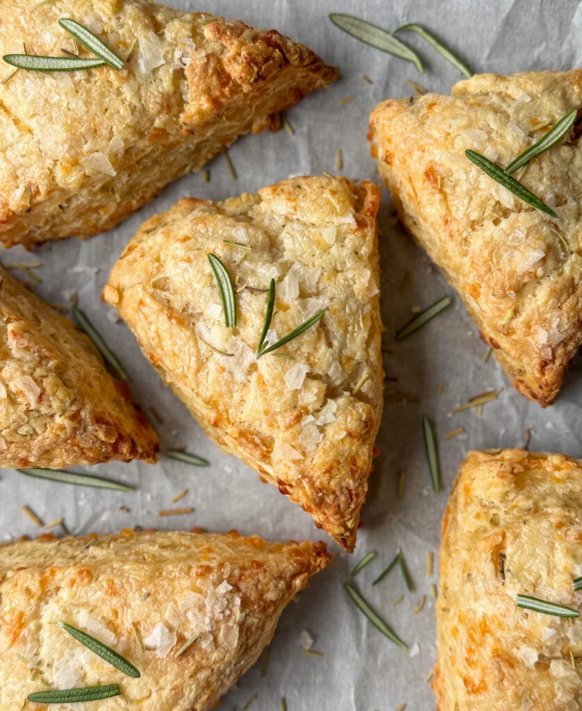 Sourdough Cheddar Rosemary Scones (with Greek Yogurt)