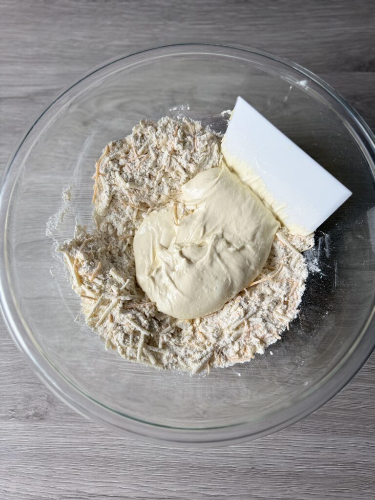 mixing protein scones