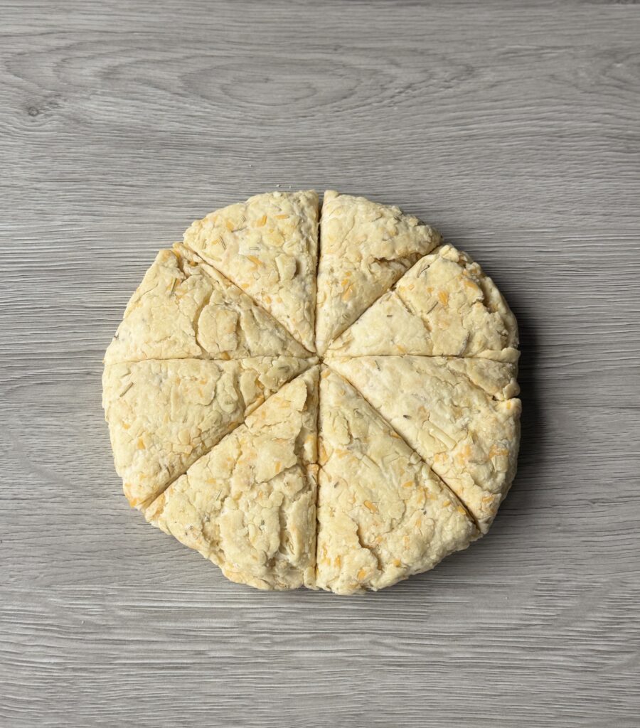 cutting protein scones