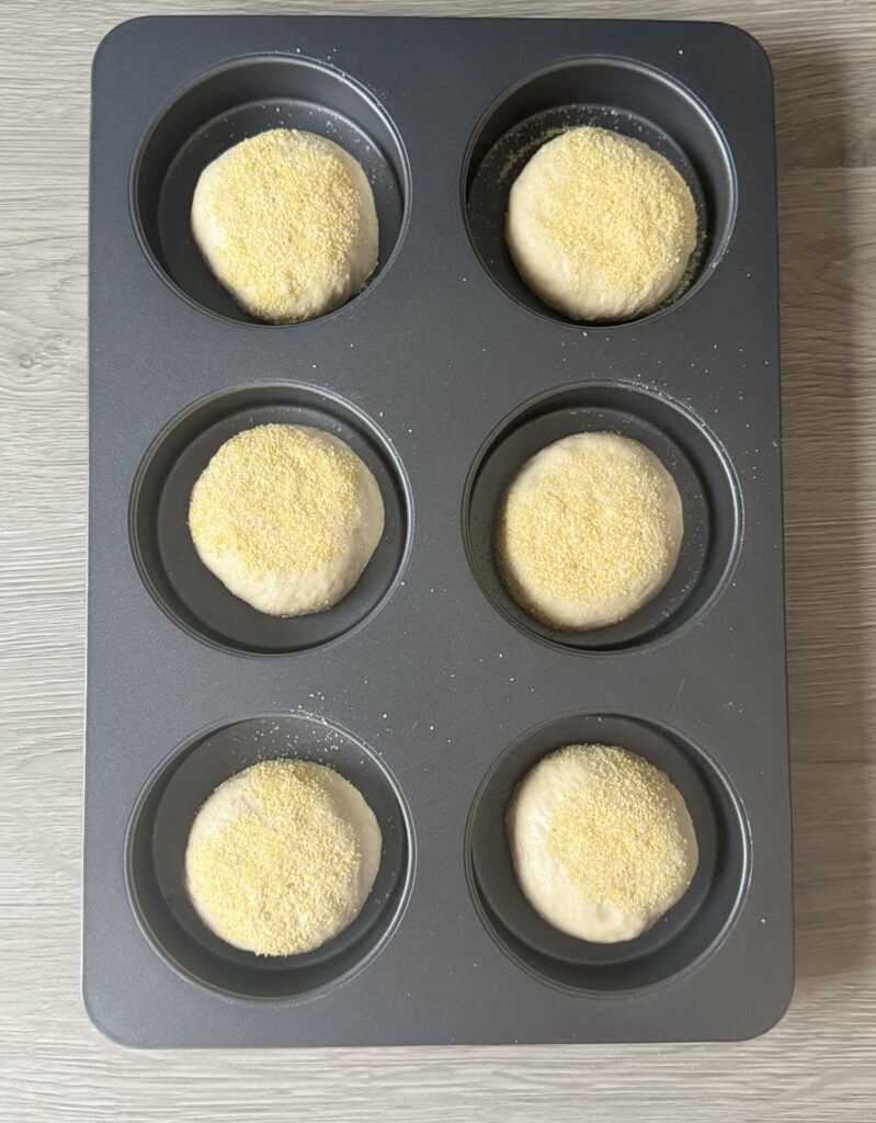 shaped muffins in pan
