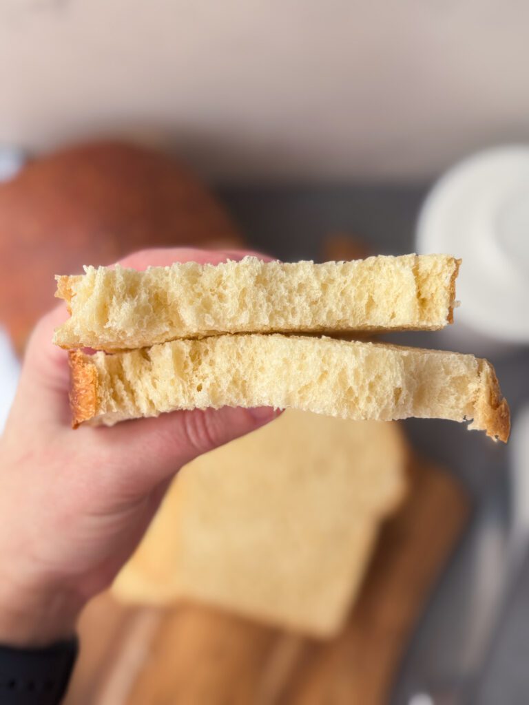 sourdough discard sandwich bread slices