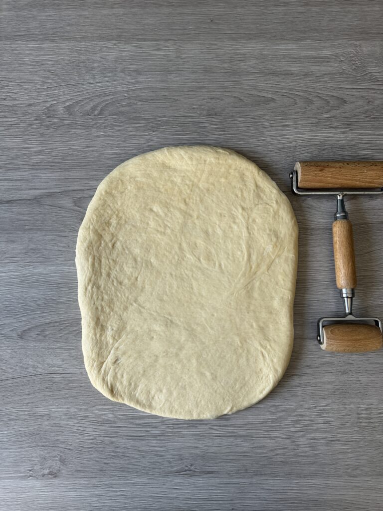 shaping sourdough discard bread
