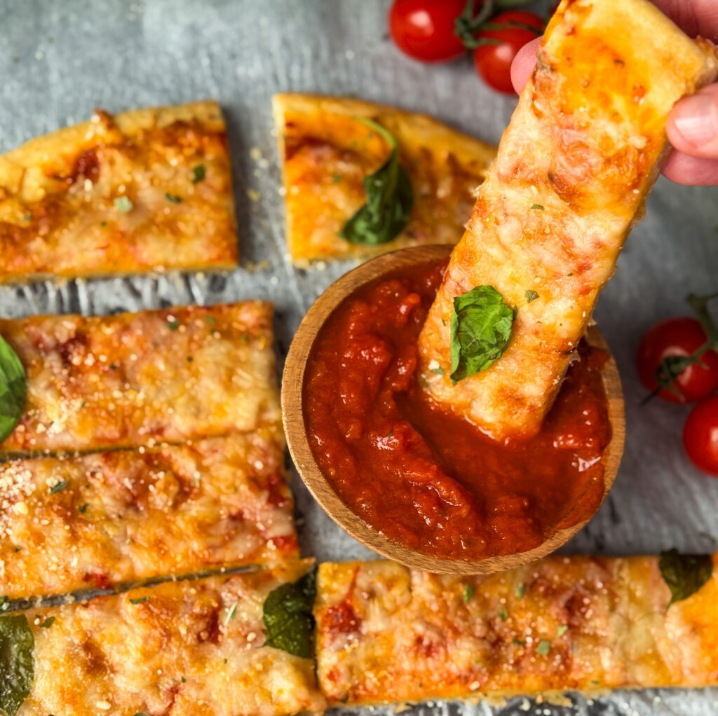 sourdough discard pizza stick