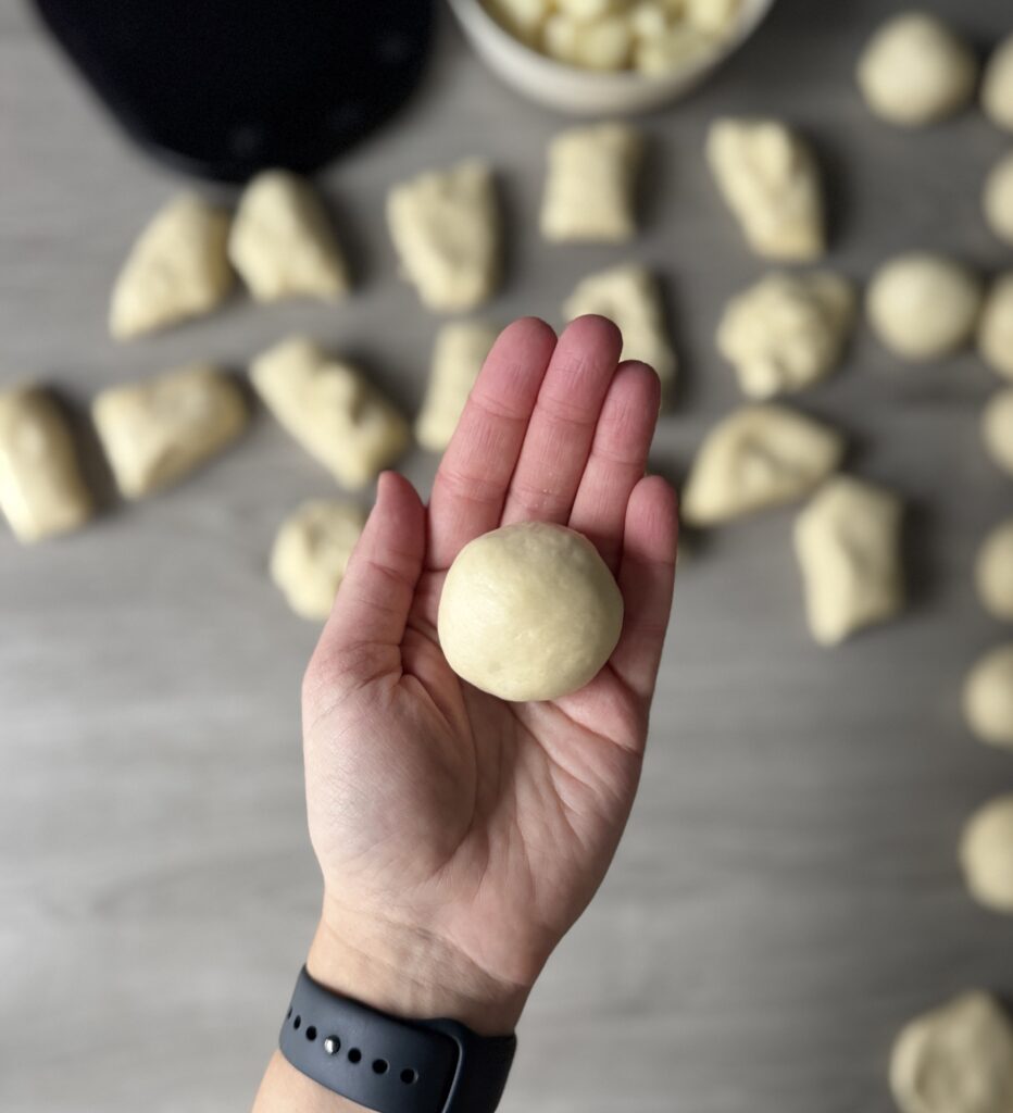 shaped football bread roll