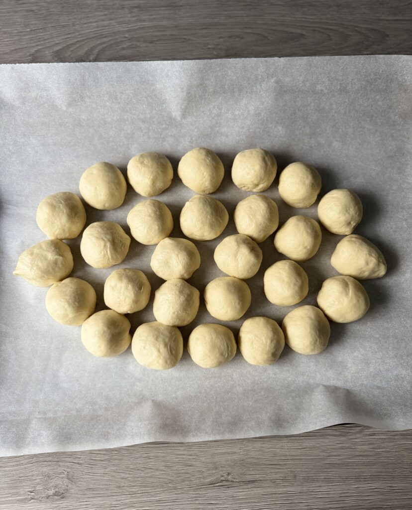 shaping football bread