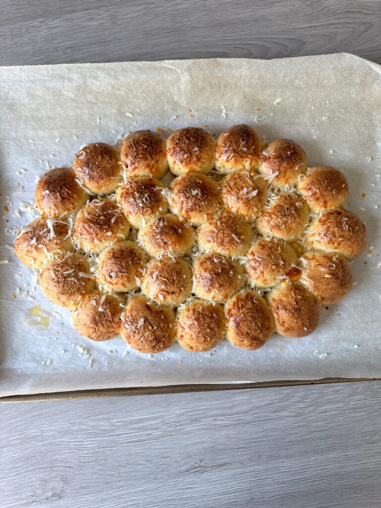 baked sourdough football bread