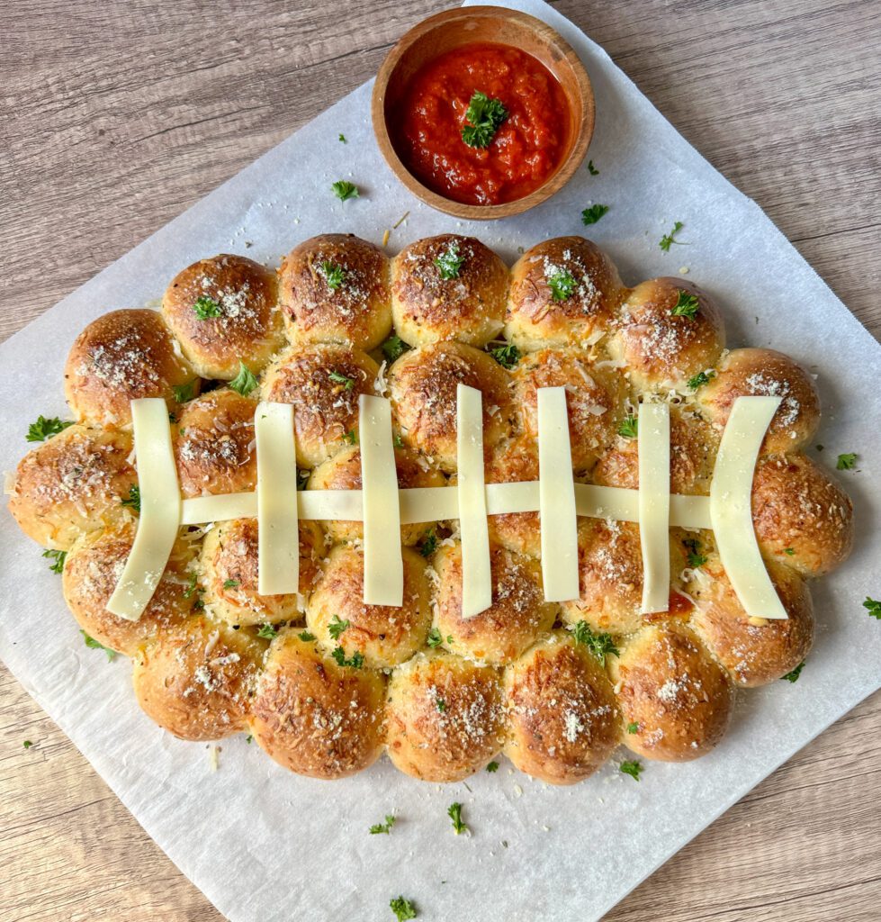 baked and topped game day bread
