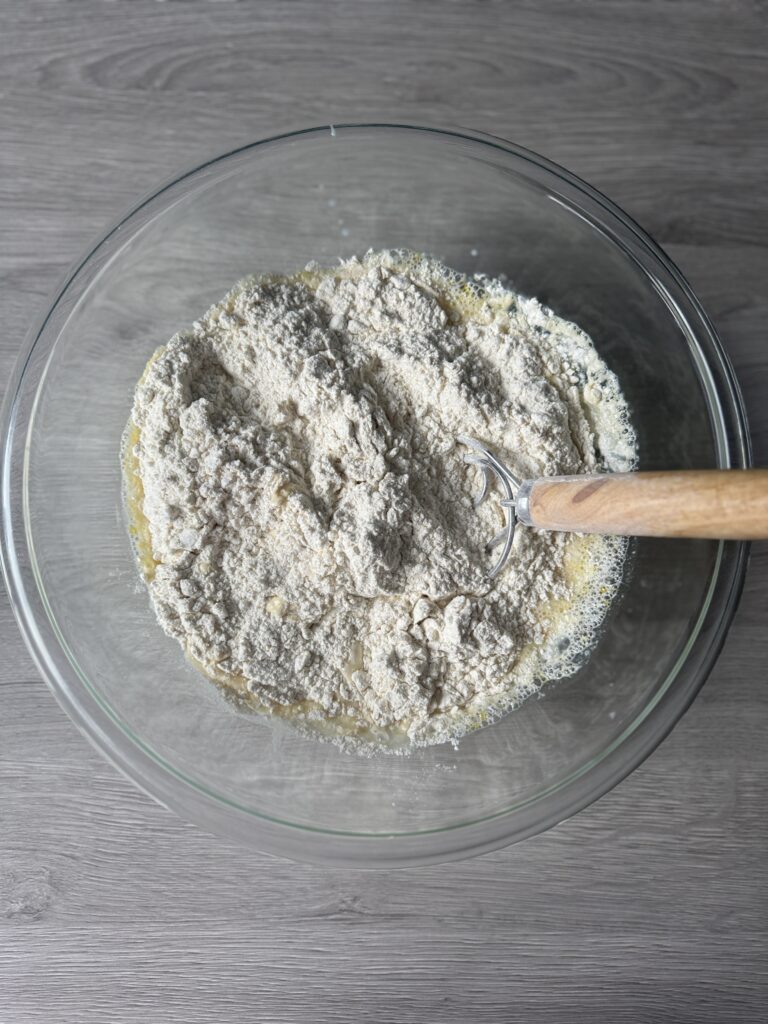 mixing football bread