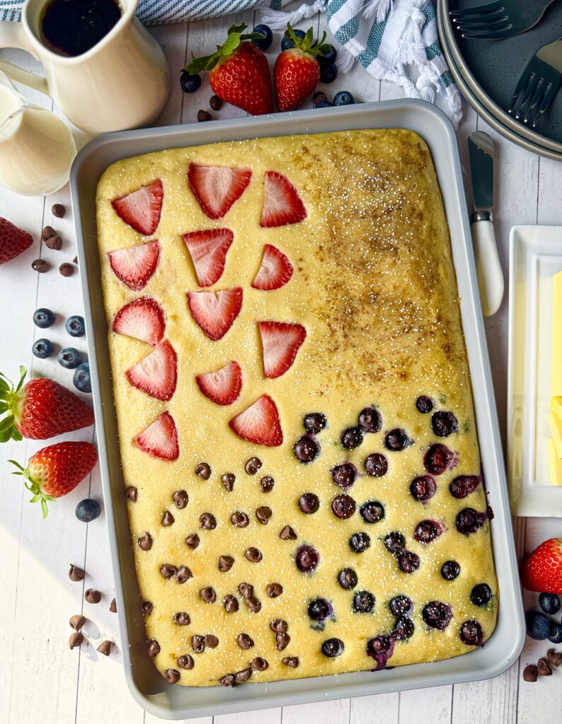 sourdough sheet pan pancakes