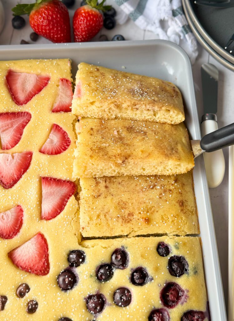 sourdough sheet pan pancakes
