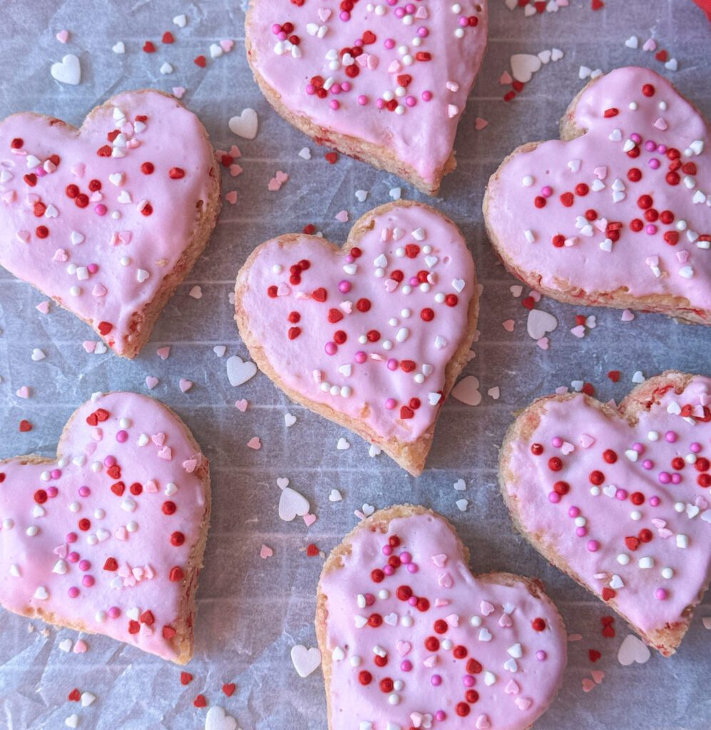 sugar cookie bar hearts