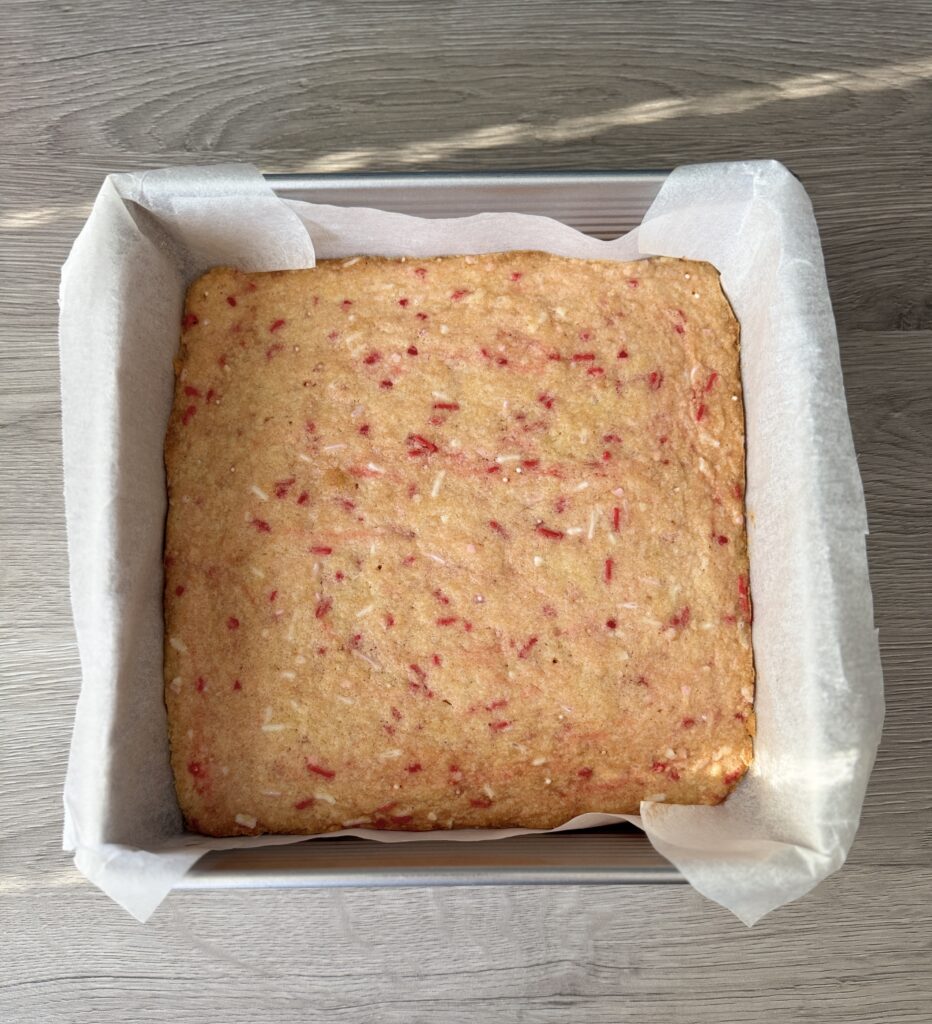 baked sourdough sugar cookie bars