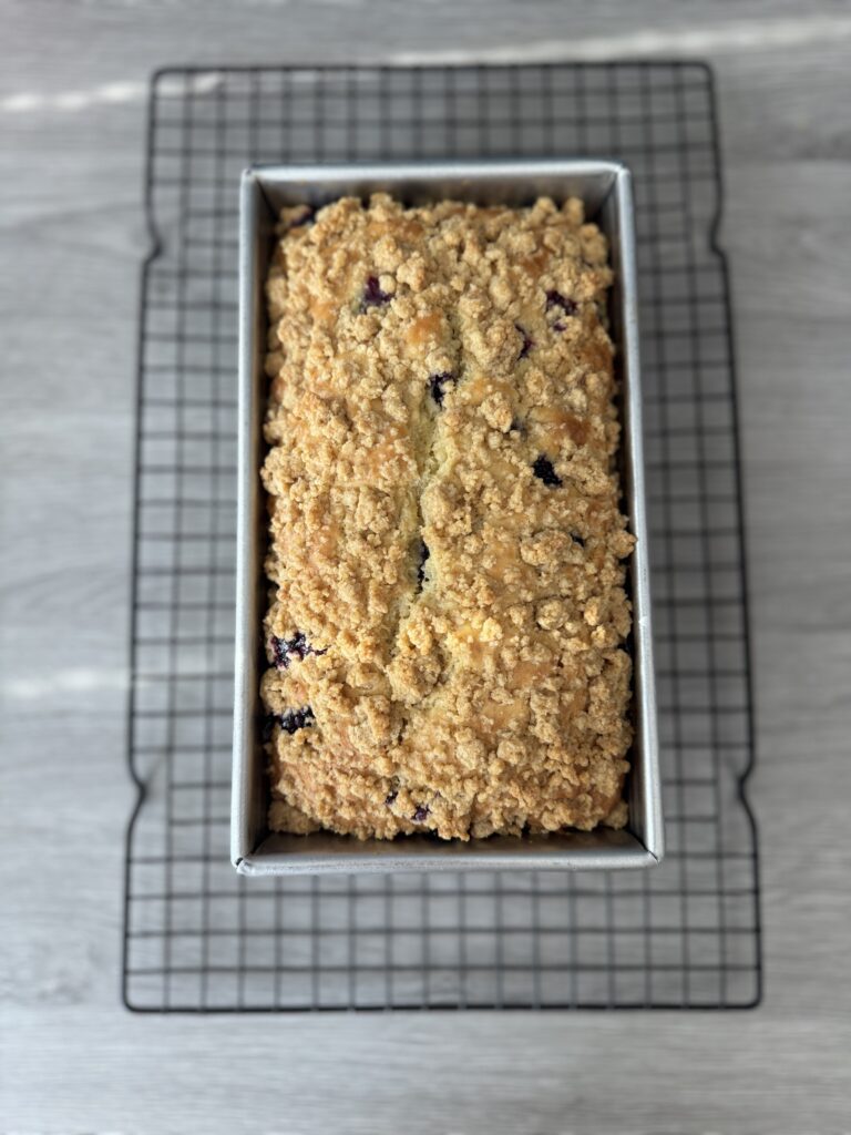 baked blueberry lemon bread