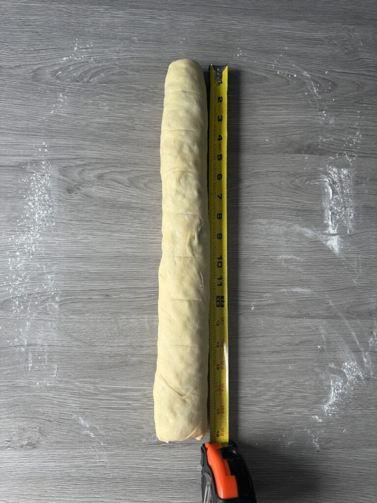 shaping chocolate chip cinnamon rolls