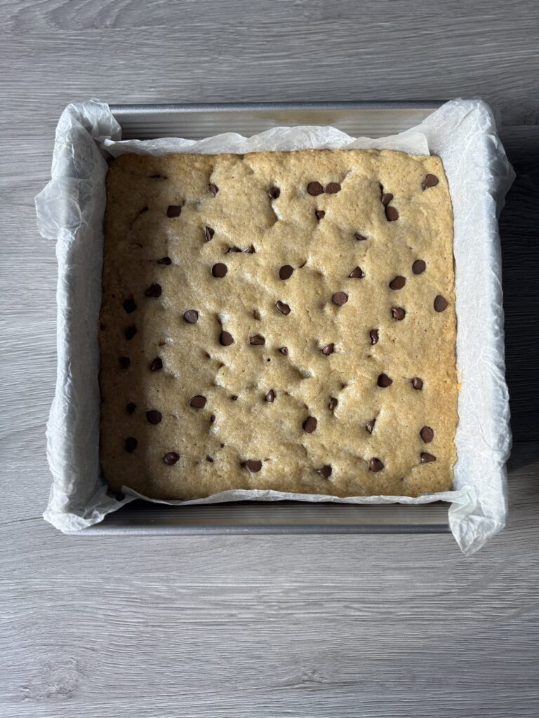 baked sourdough blondies