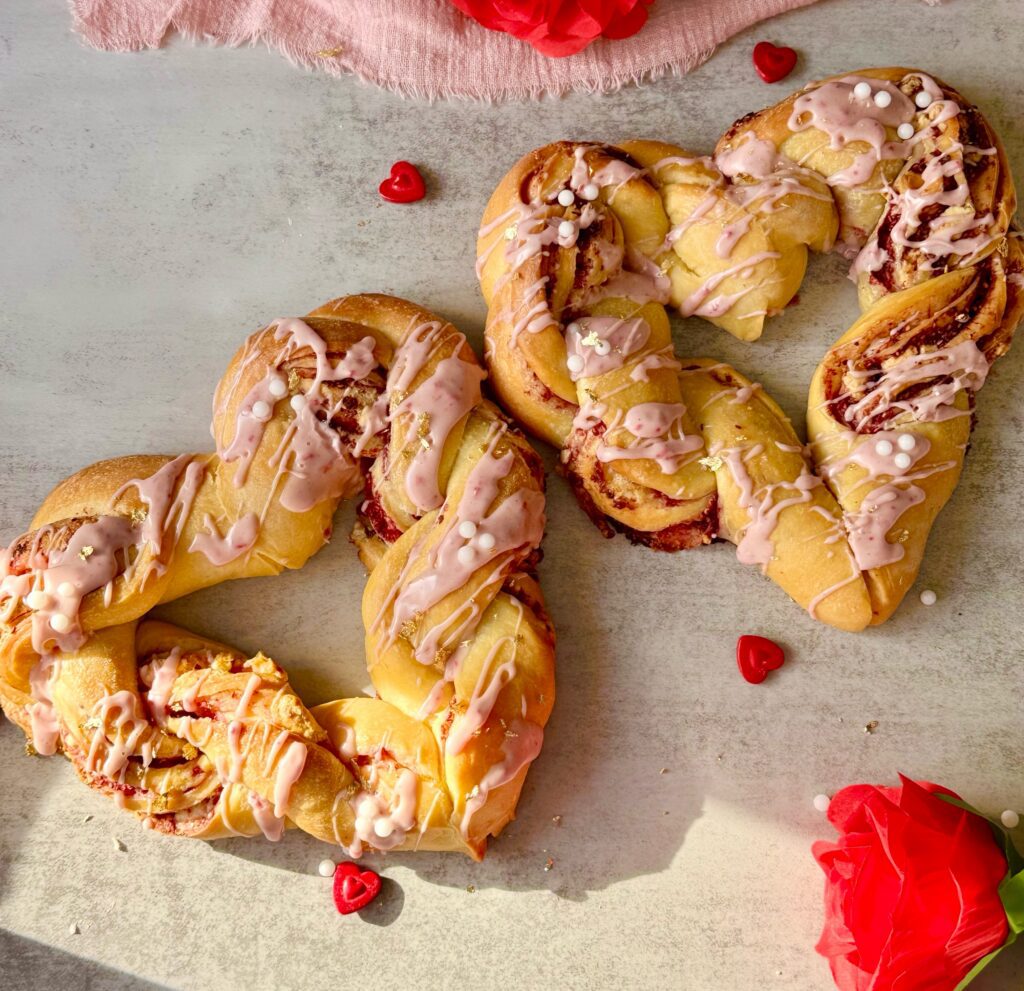 sourdough brioche hearts