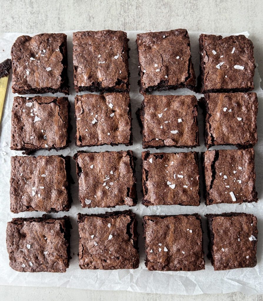 sliced sourdough brownies