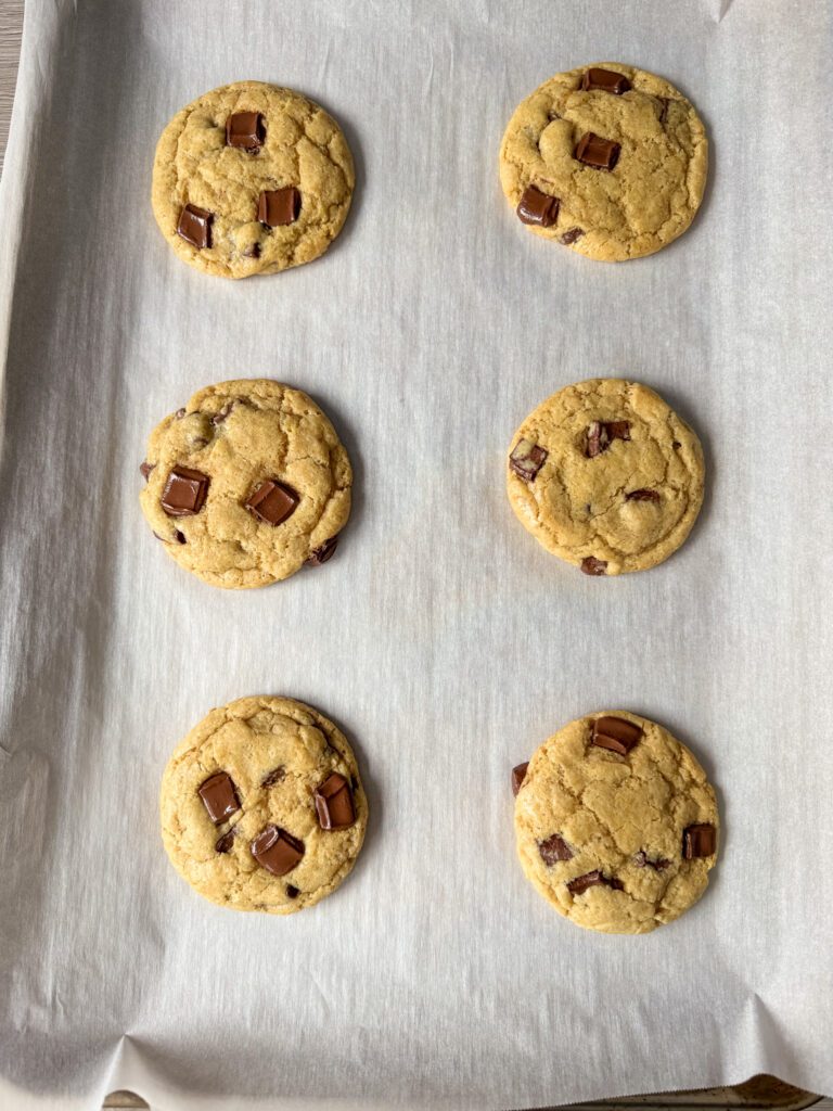 baked chocolate chip cookies